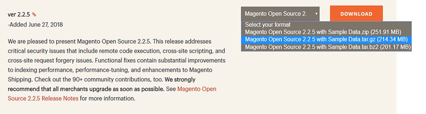 Select the option ending in .tar.gz